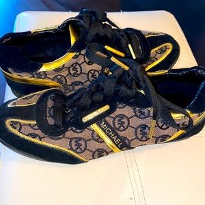 Michael Kors Gold and Black Fashion Sneakers